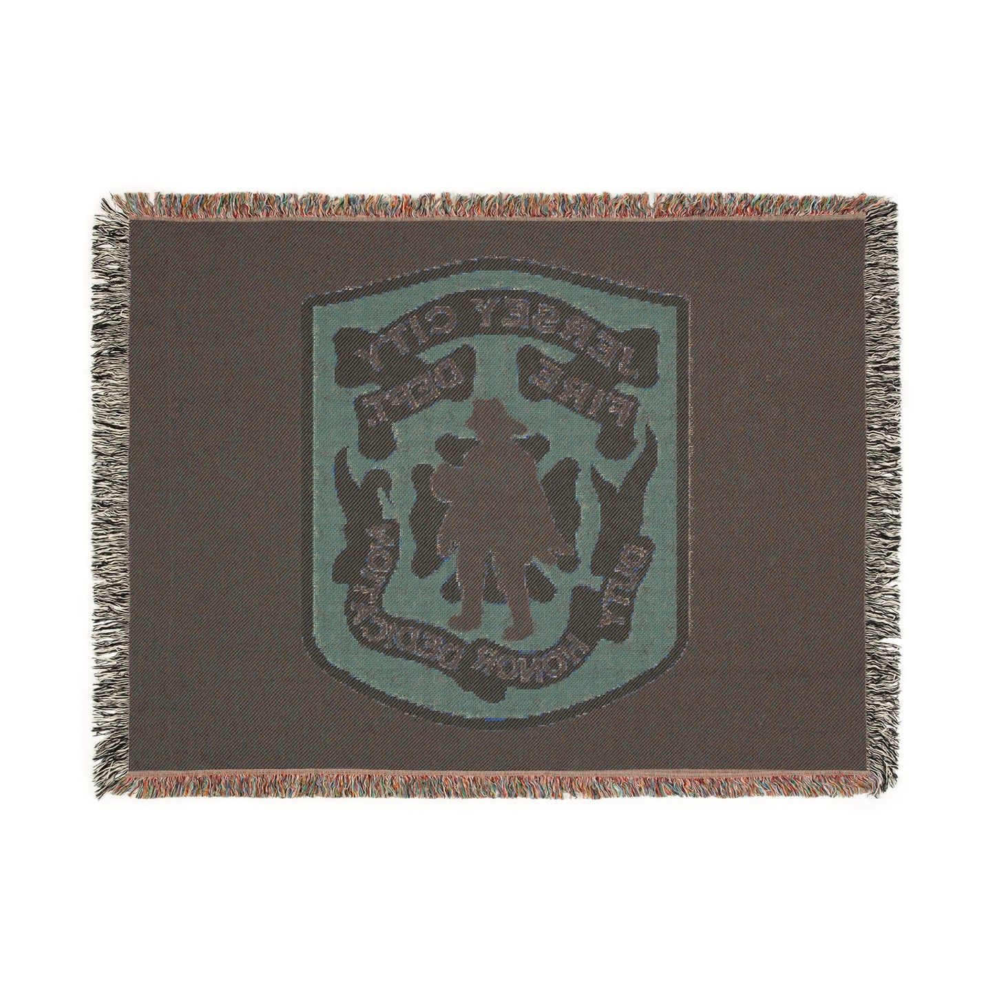 Jersey City Fire Department Patch Woven Blanket — Honor & Duty Throw