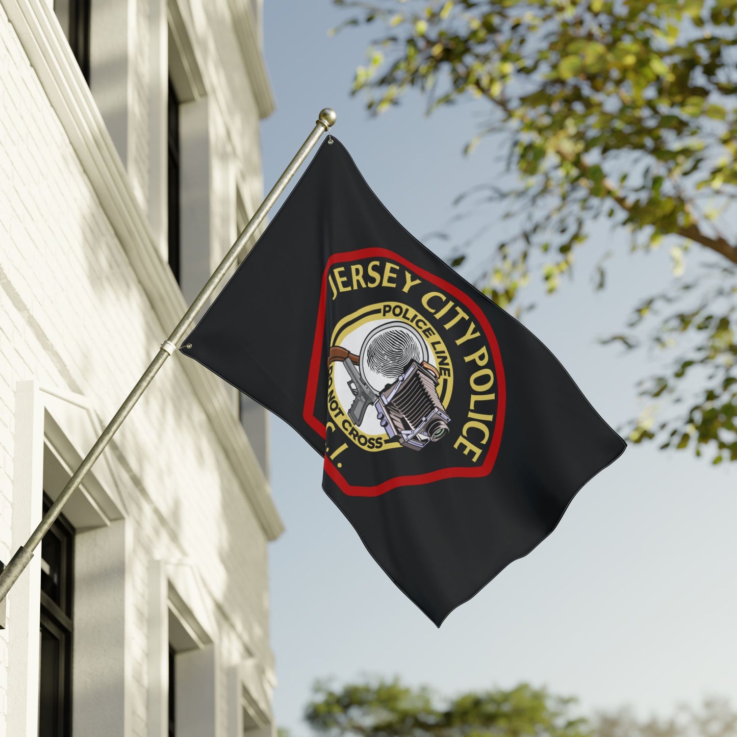 Jersey City Police B.C.I. Double-Sided Flag