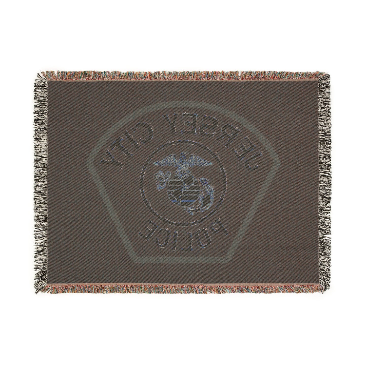 Jersey City Police Marine Woven Blanket