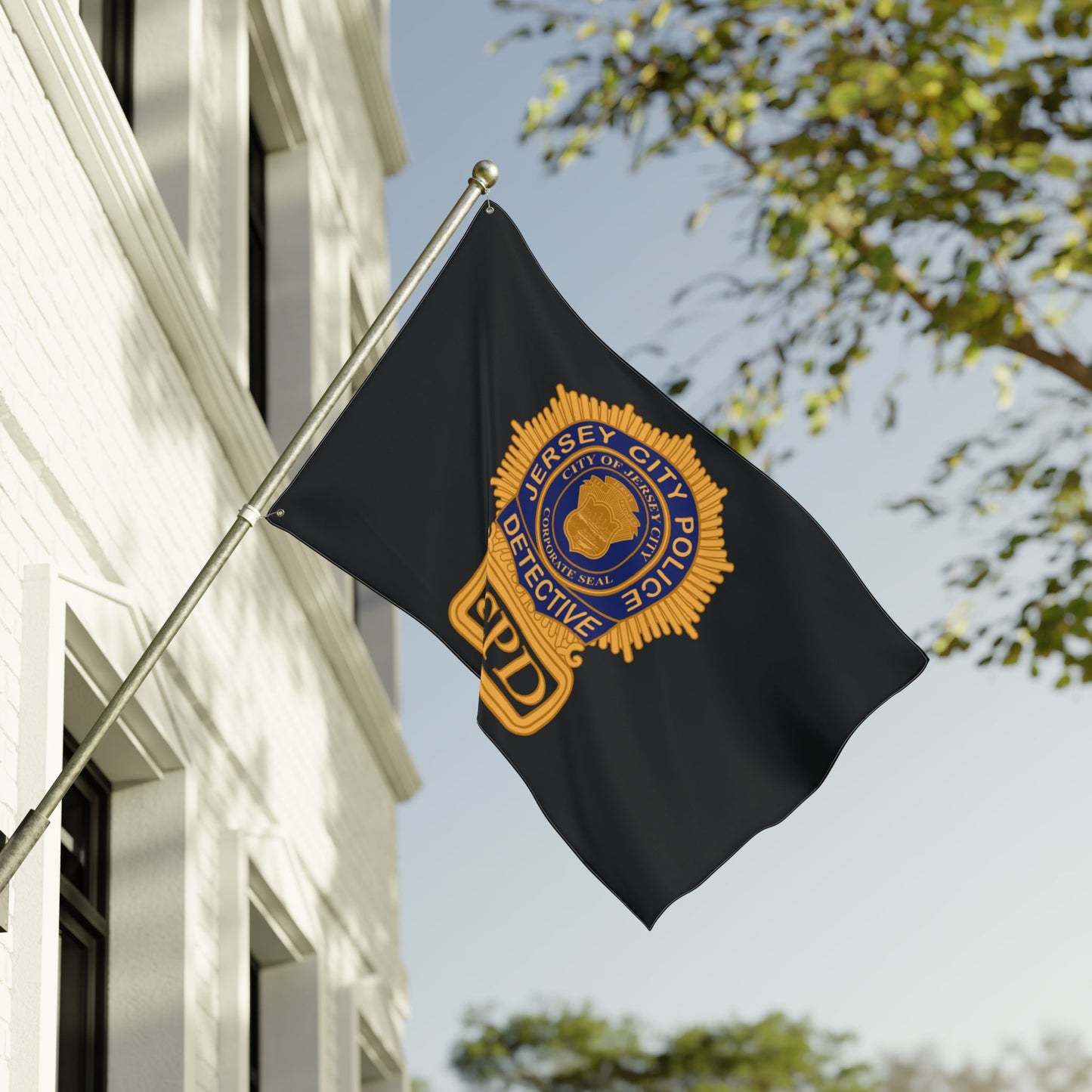 Jersey City PoliceDetective Badge Double-Sided Flag