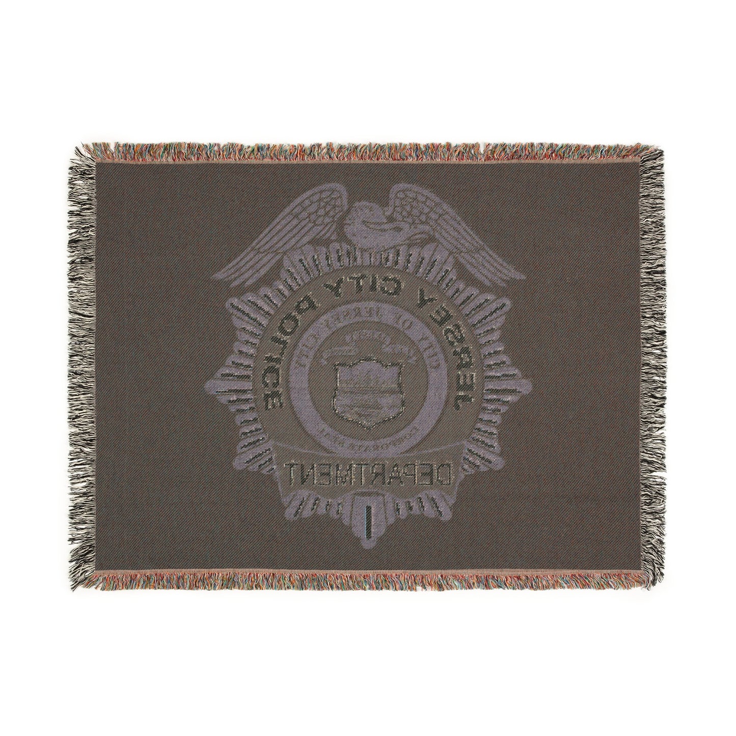 Jersey City Police Seal Woven Blanket