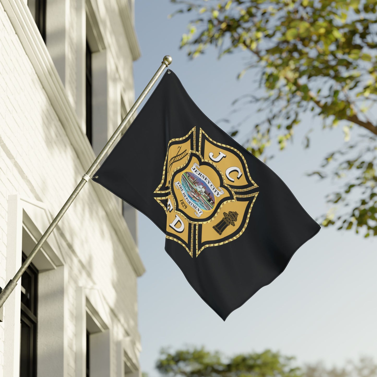 Jersey City Fire Department Double-Sided Flag
