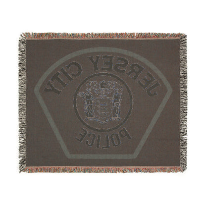 Jersey City Police Patch Woven Throw Blanket