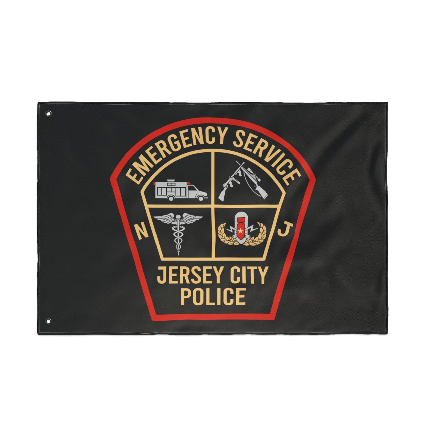 Jersey City Police Emergency Service Double-Sided Flag