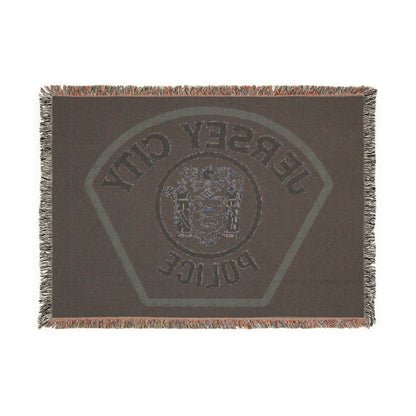 Jersey City Police Patch Woven Throw Blanket