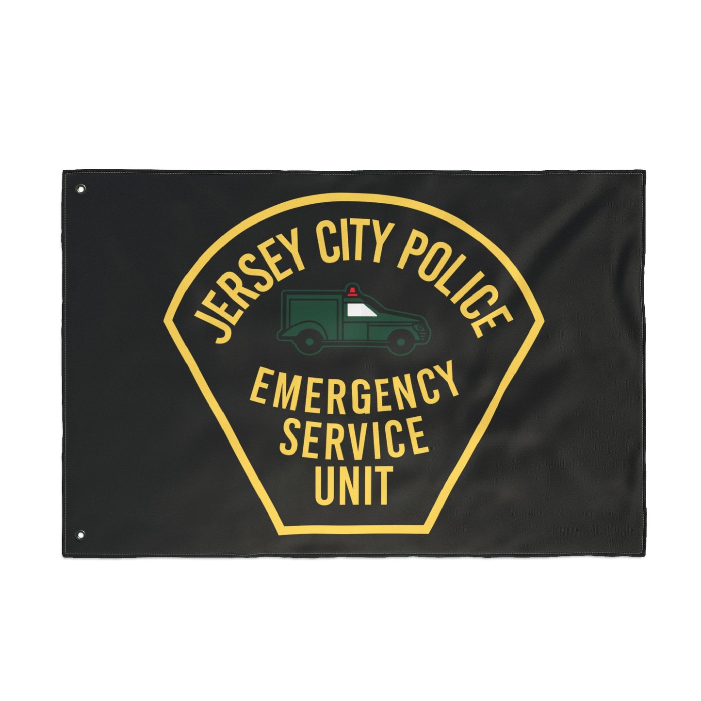 Jersey City Police Original Esu Patch Double-Sided Flag