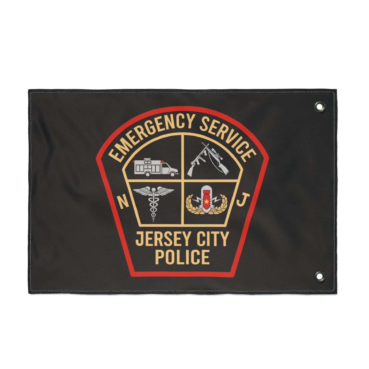 Jersey City Police Emergency Service Double-Sided Flag