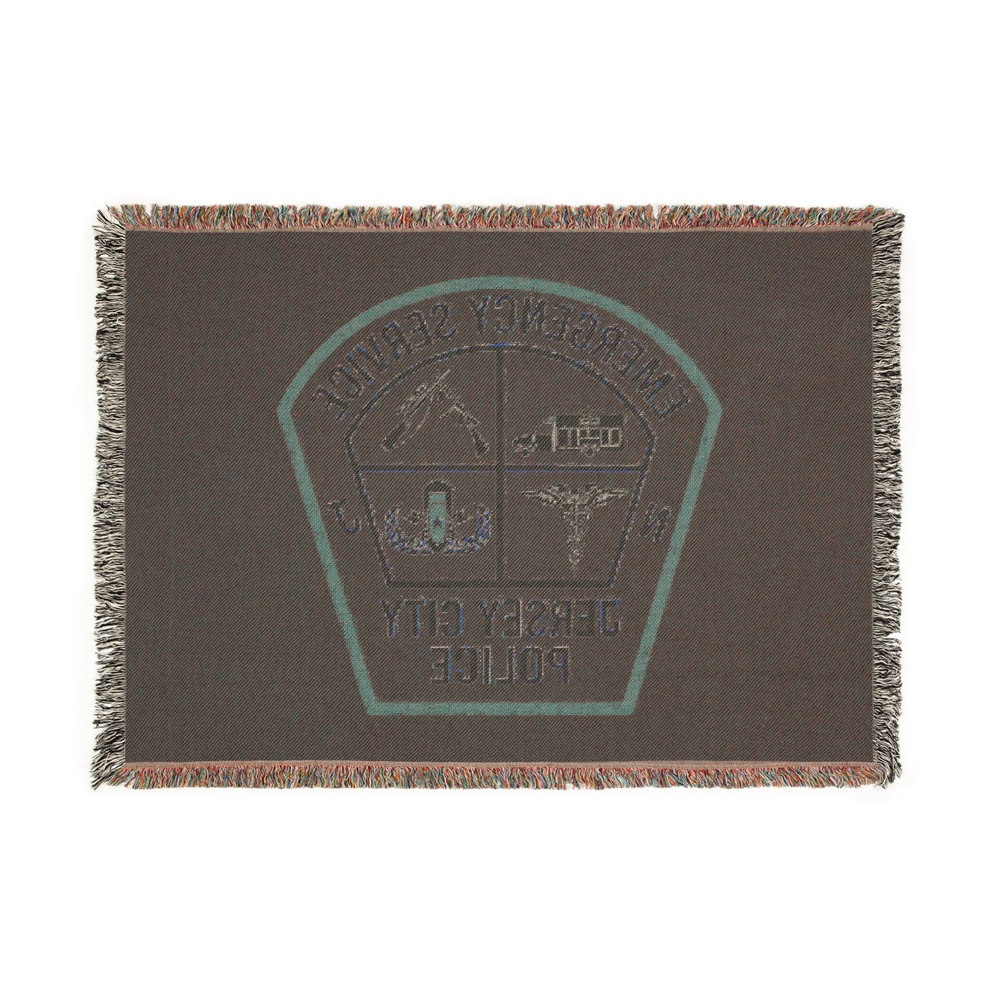 Jersey City Police Emergency Service Woven Throw Blanket