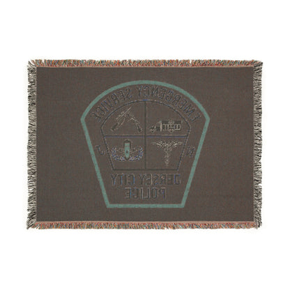 Jersey City Police Emergency Service Woven Throw Blanket