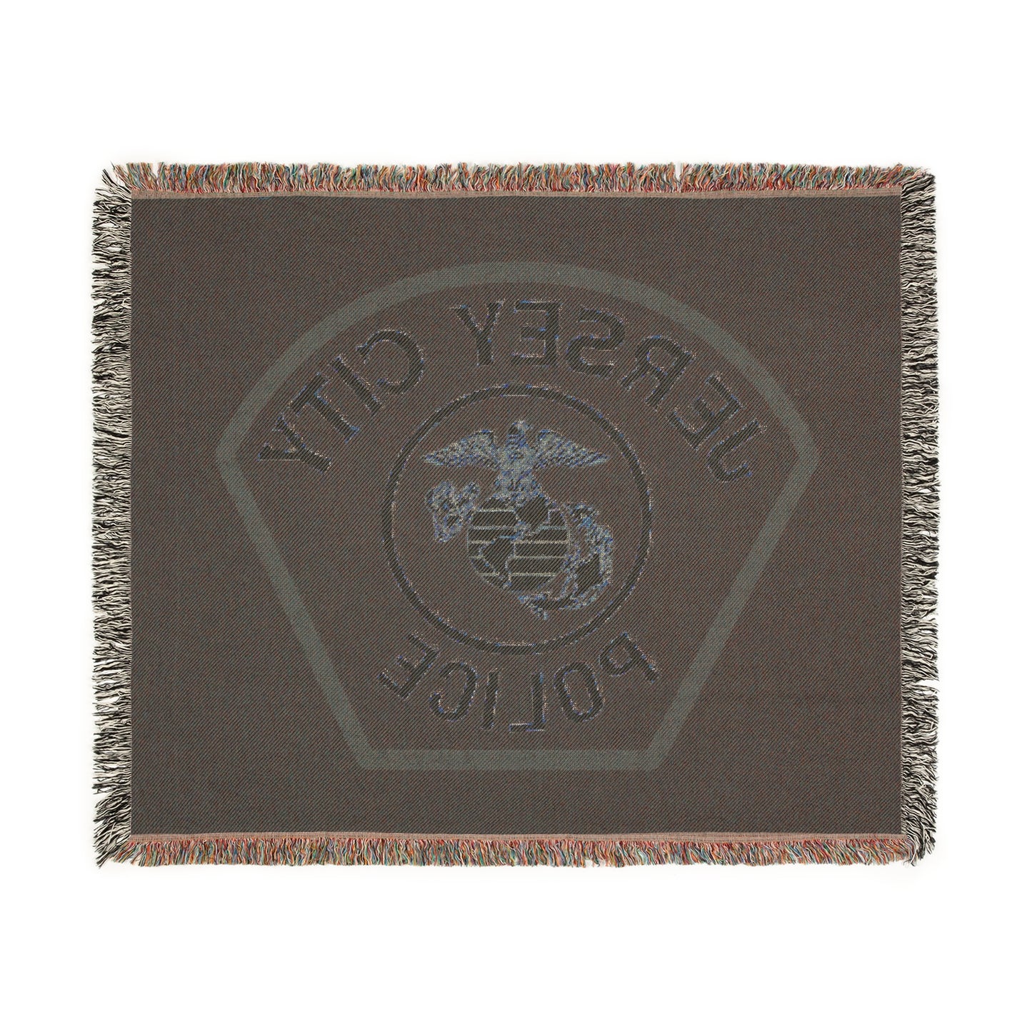 Jersey City Police Marine Woven Blanket