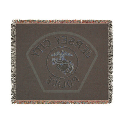 Jersey City Police Marine Woven Blanket