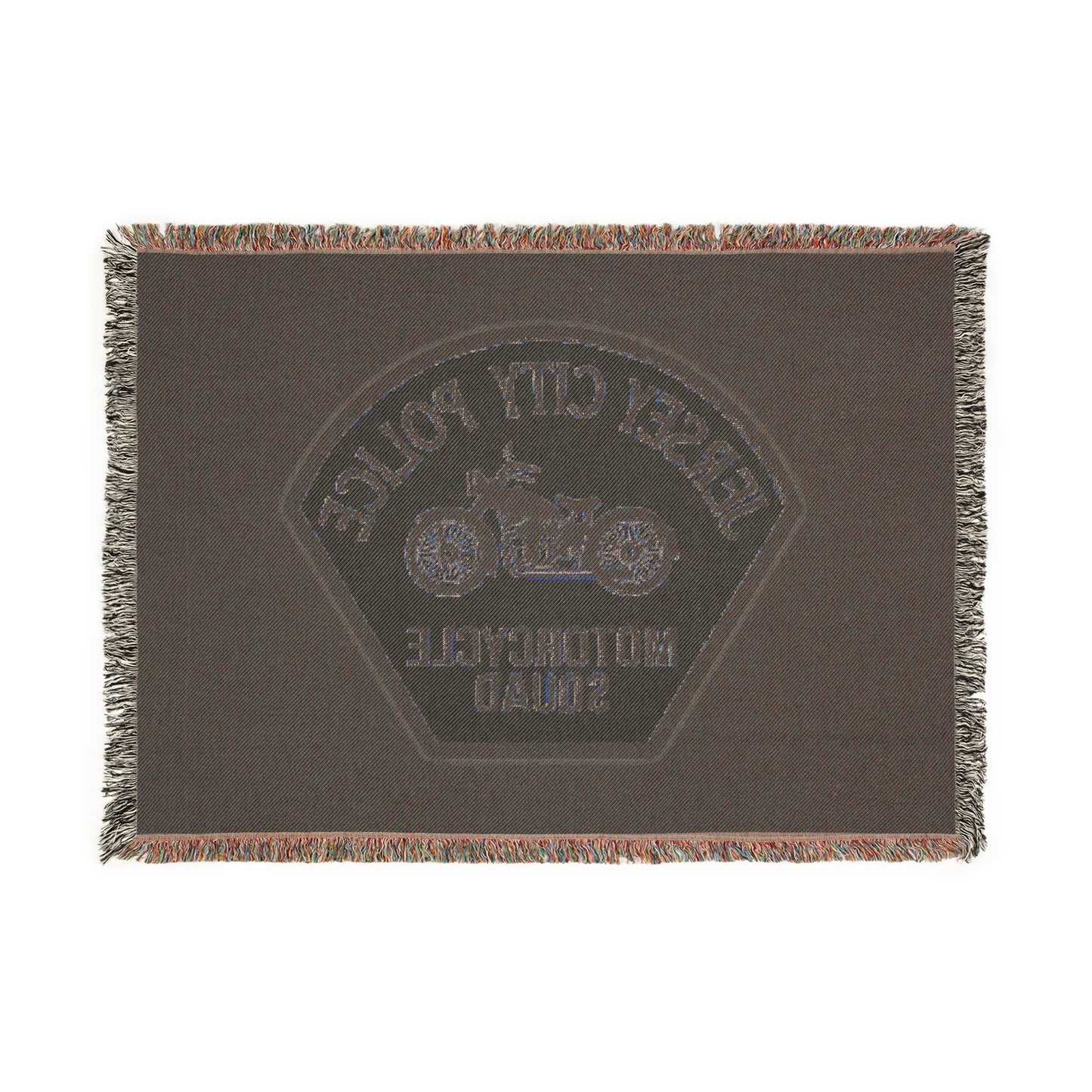 Old Jersey City Police Motorcycle Squad Woven Blanket
