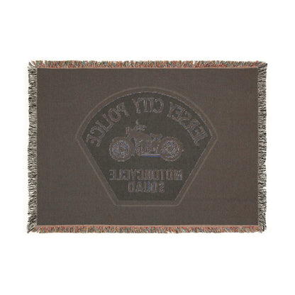 Old Jersey City Police Motorcycle Squad Woven Blanket