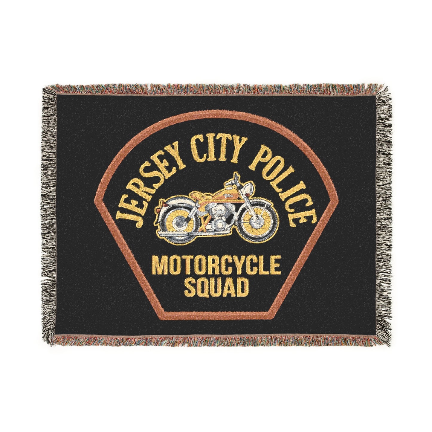 Jersey City Police Motorcycle Squad Woven Blanket