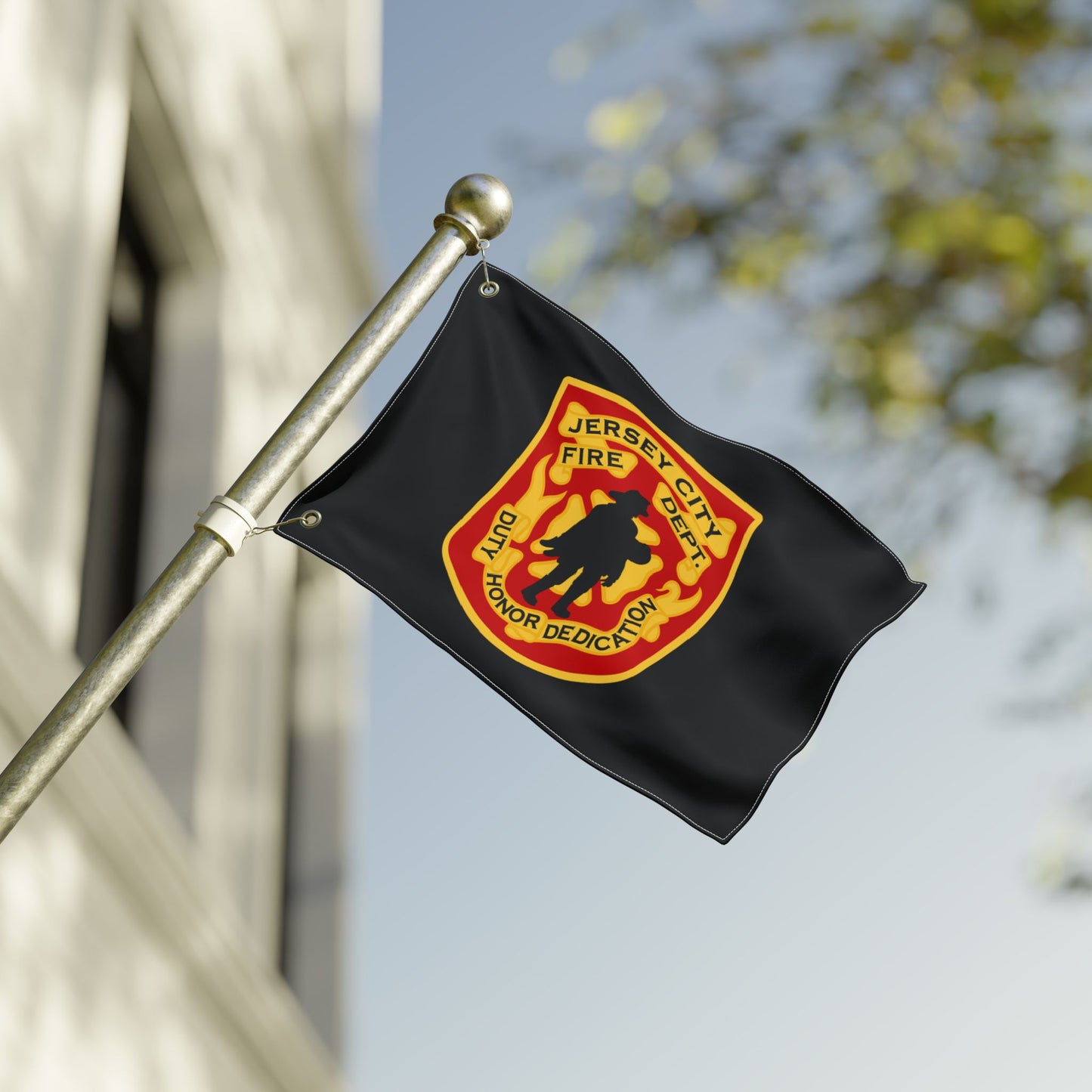 Jersey City Fire Dept. Double-Sided Flag