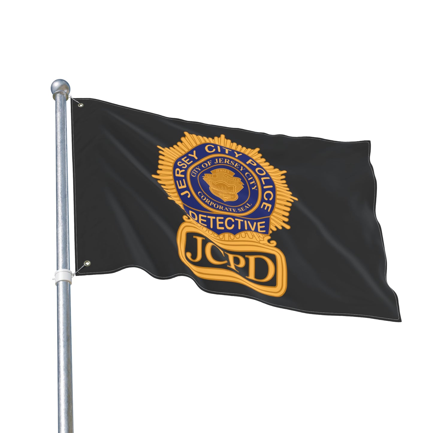 Jersey City PoliceDetective Badge Double-Sided Flag