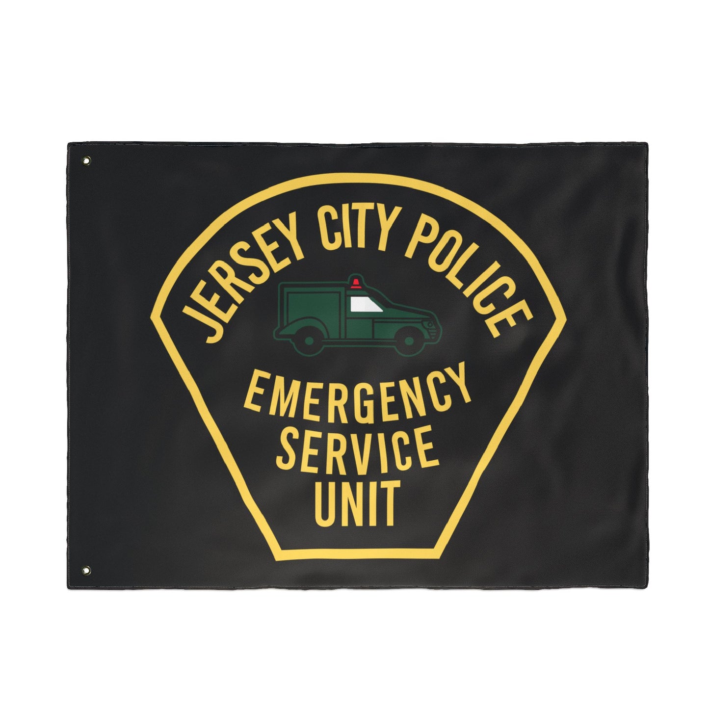 Jersey City Police Original Esu Patch Double-Sided Flag
