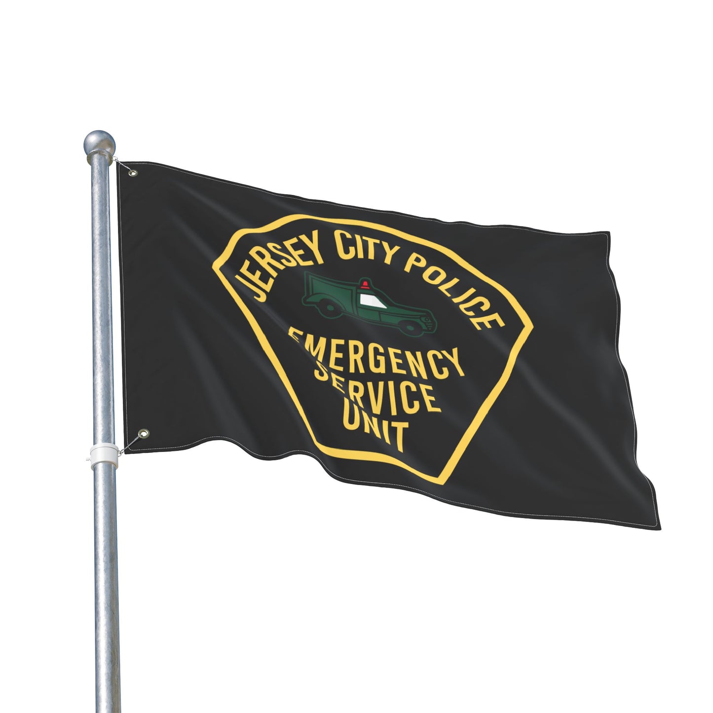 Jersey City Police Original Esu Patch Double-Sided Flag