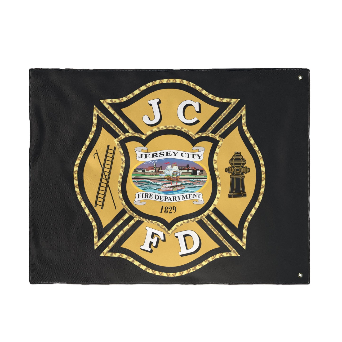 Jersey City Fire Department Double-Sided Flag