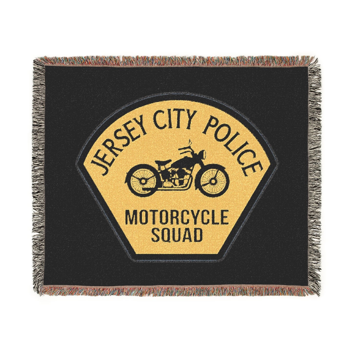 Old Jersey City Police Motorcycle Squad Woven Blanket