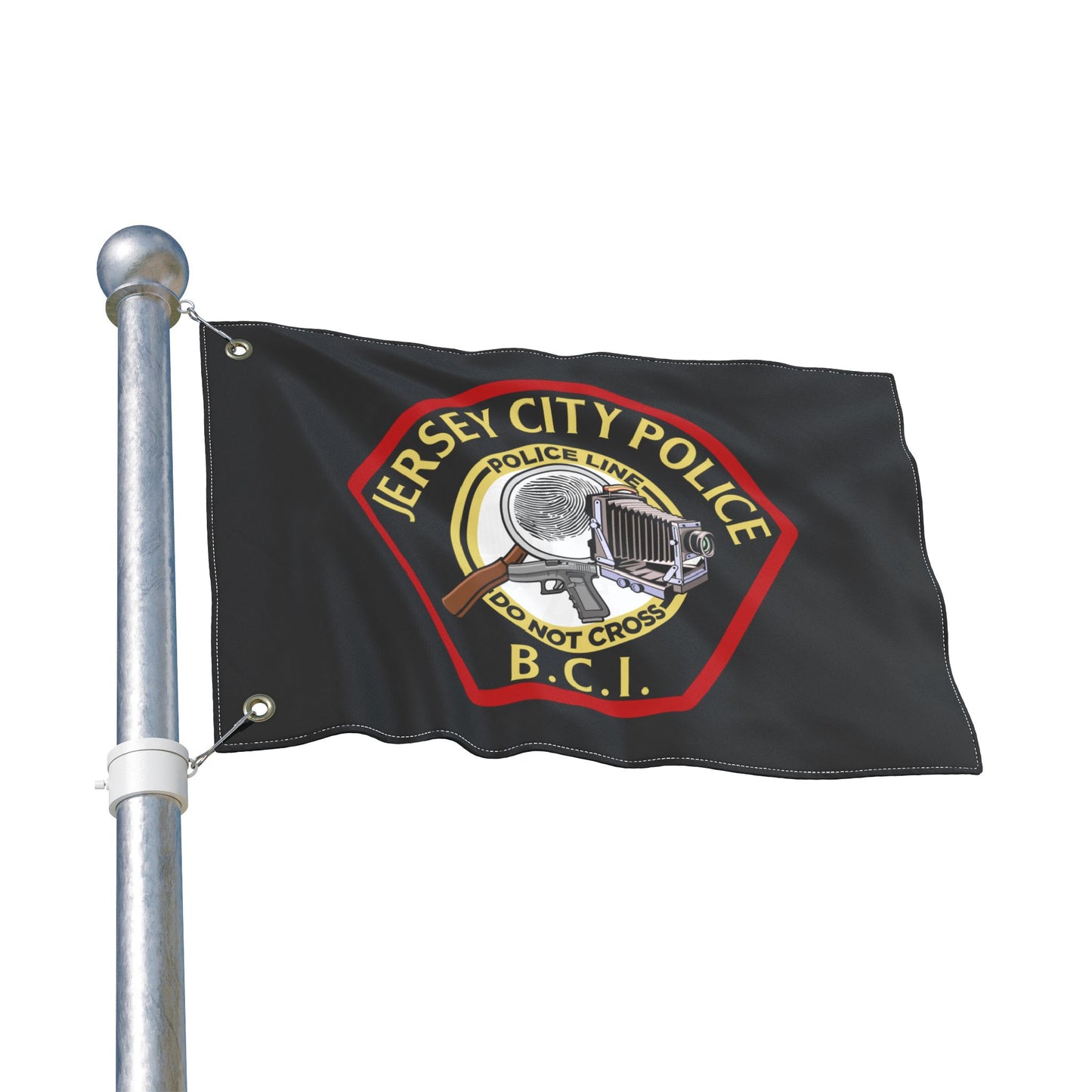 Jersey City Police B.C.I. Double-Sided Flag