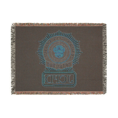 Jerse City Police Detective Badge Woven Blanket | JCPD Detective Badge Throw