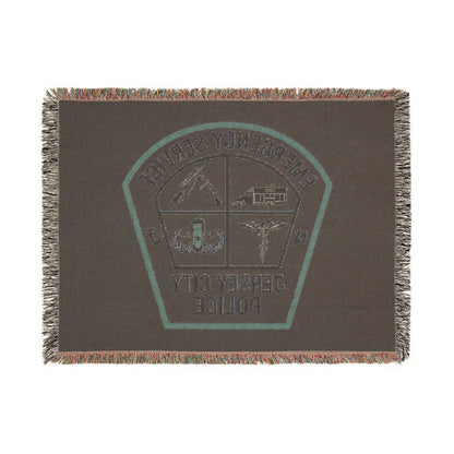 Jersey City Police Emergency Service Woven Throw Blanket