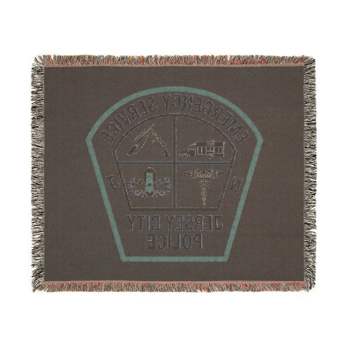 Jersey City Police Emergency Service Woven Throw Blanket