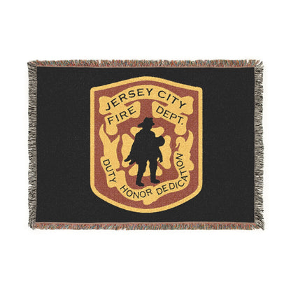 Jersey City Fire Department Patch Woven Blanket — Honor & Duty Throw
