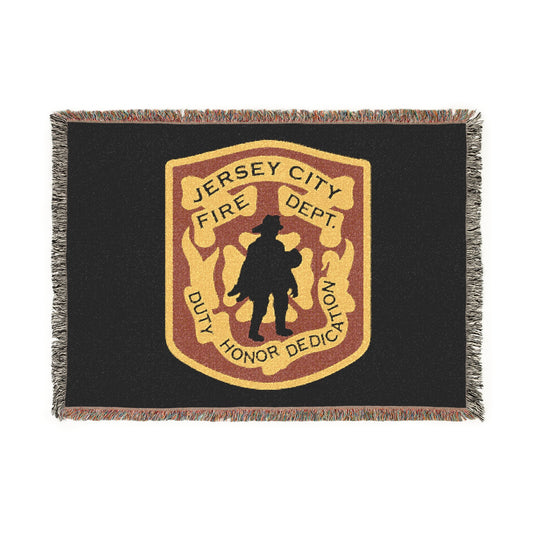 Jersey City Fire Department Patch Woven Blanket — Honor & Duty Throw