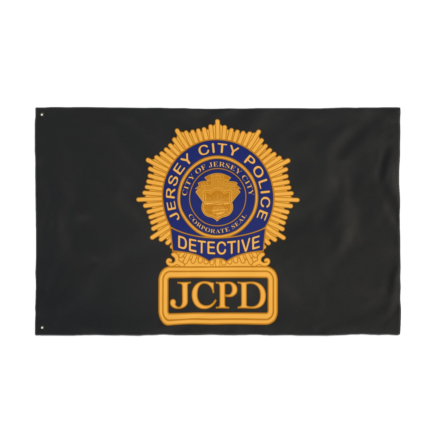 Jersey City PoliceDetective Badge Double-Sided Flag