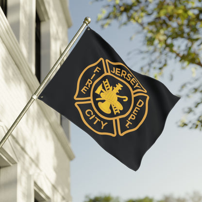 Jersey City Fire Dept Maltese Cross Double-Sided Flag