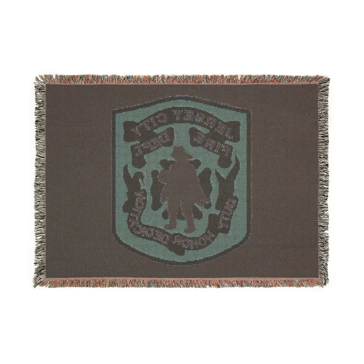 Jersey City Fire Department Patch Woven Blanket — Honor & Duty Throw