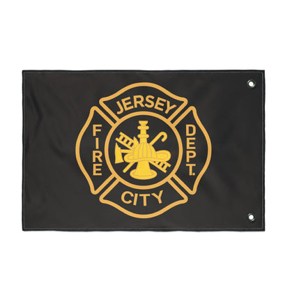 Jersey City Fire Dept Maltese Cross Double-Sided Flag