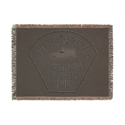 Jersey City Police Vintage Emergency Service Unit Woven Blanket
