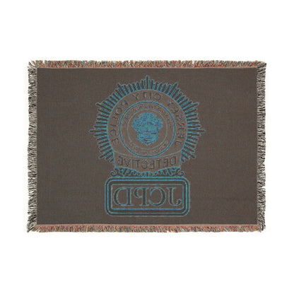 Jerse City Police Detective Badge Woven Blanket | JCPD Detective Badge Throw