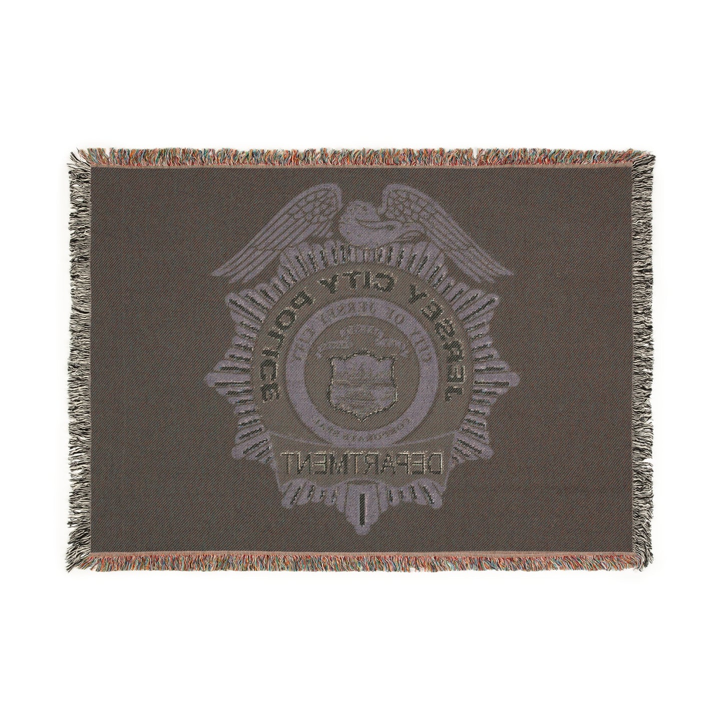 Jersey City Police Seal Woven Blanket