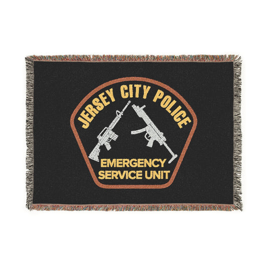 Jersey City Police Emergency Service Unit Woven Blanket