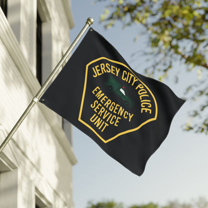 Jersey City Police Original Esu Patch Double-Sided Flag