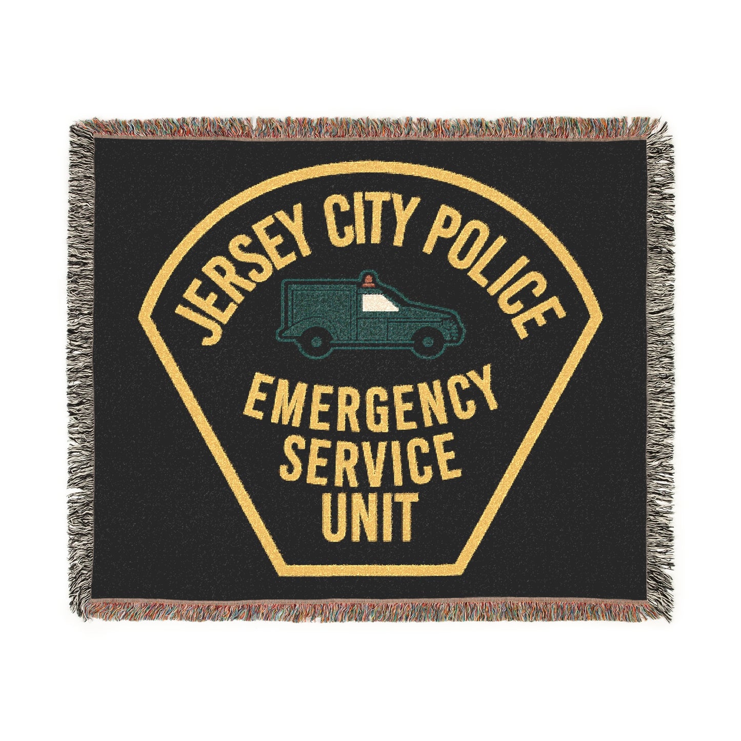 Jersey City Police Vintage Emergency Service Unit Woven Blanket