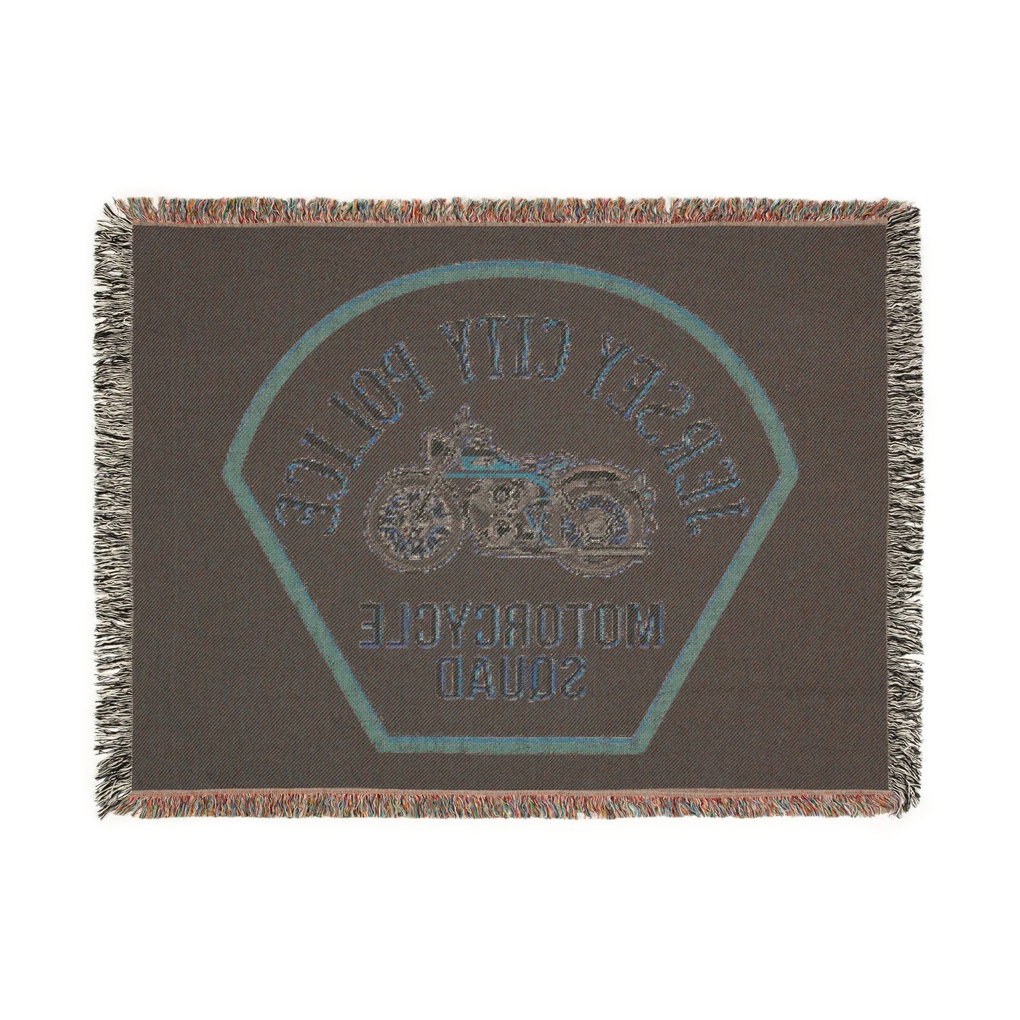 Jersey City Police Motorcycle Squad Woven Blanket
