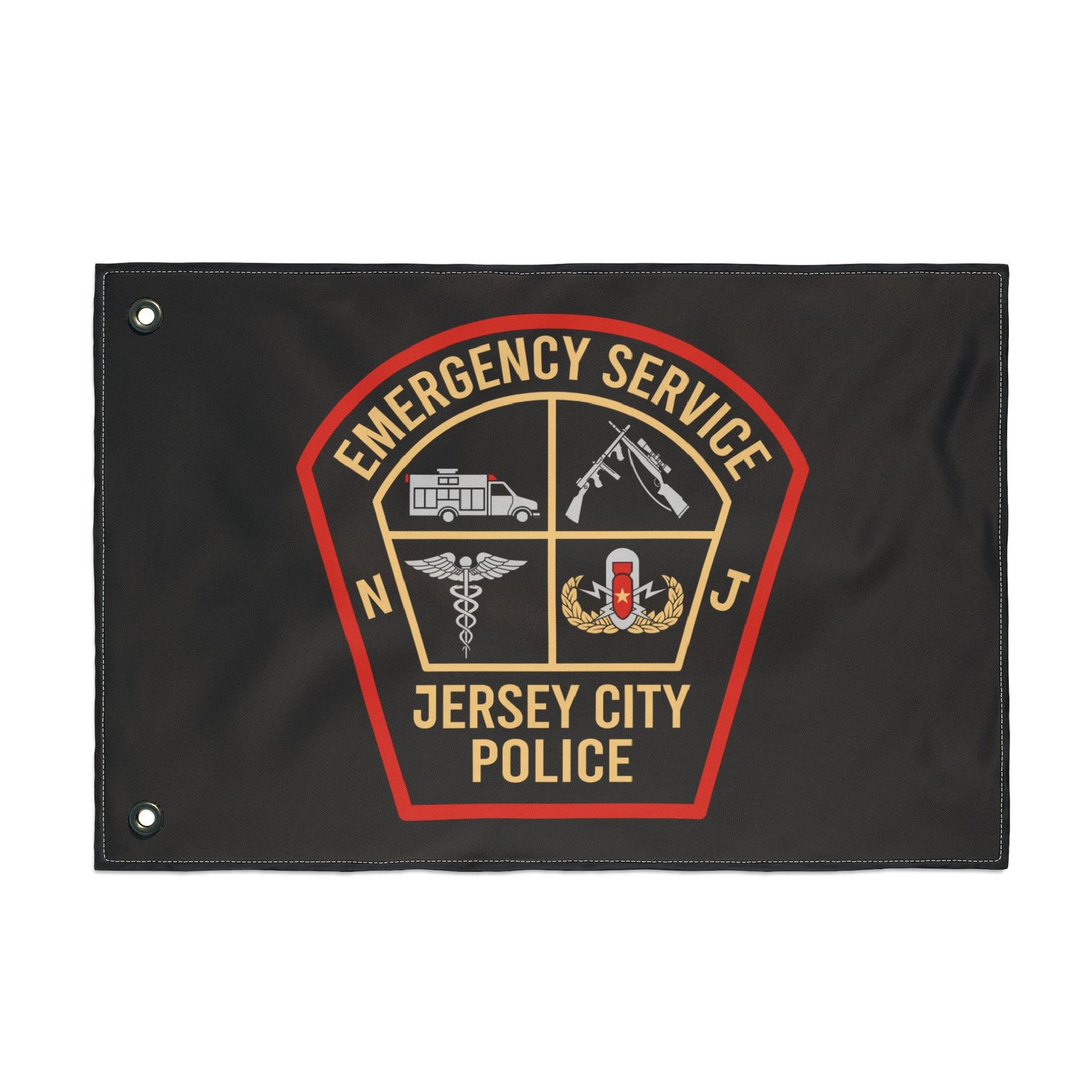 Jersey City Police Emergency Service Double-Sided Flag