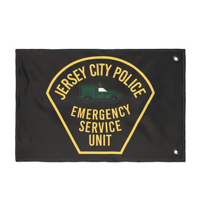 Jersey City Police Original Esu Patch Double-Sided Flag