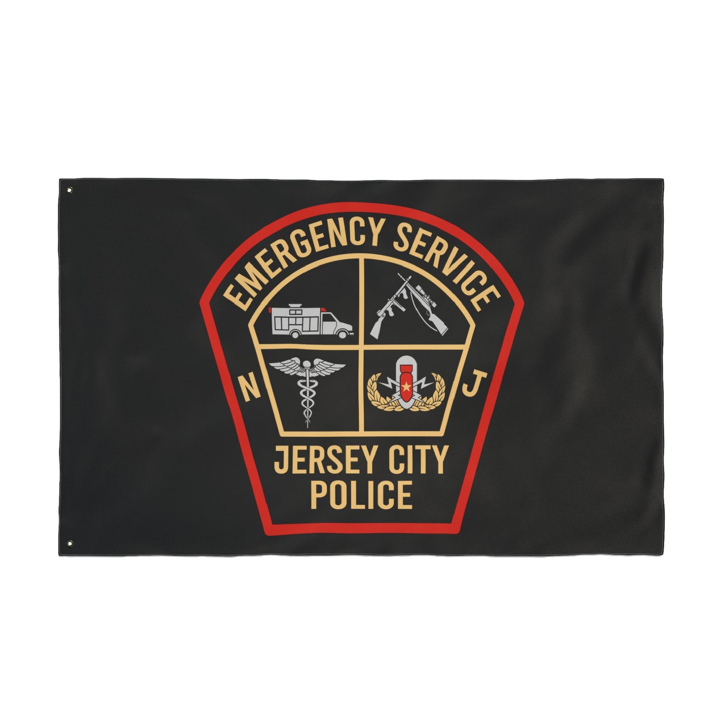 Jersey City Police Emergency Service Double-Sided Flag