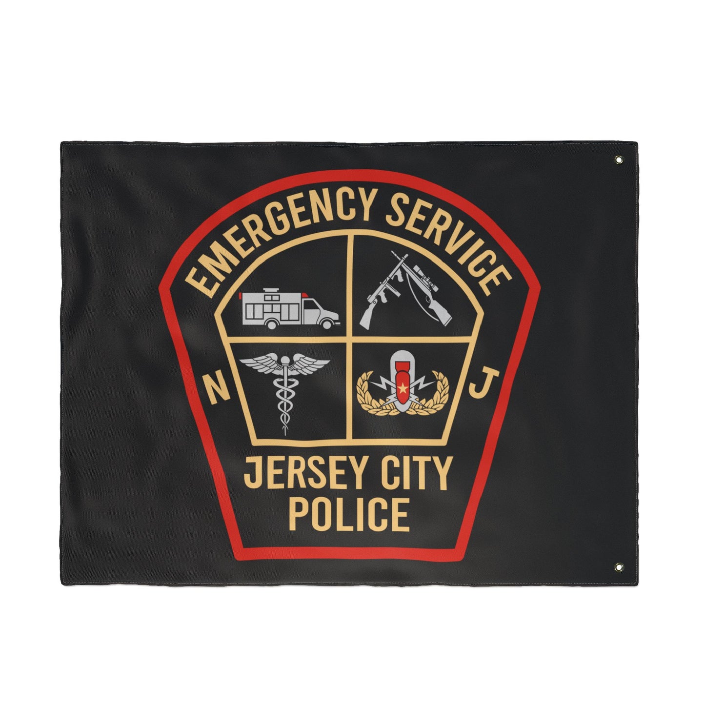 Jersey City Police Emergency Service Double-Sided Flag