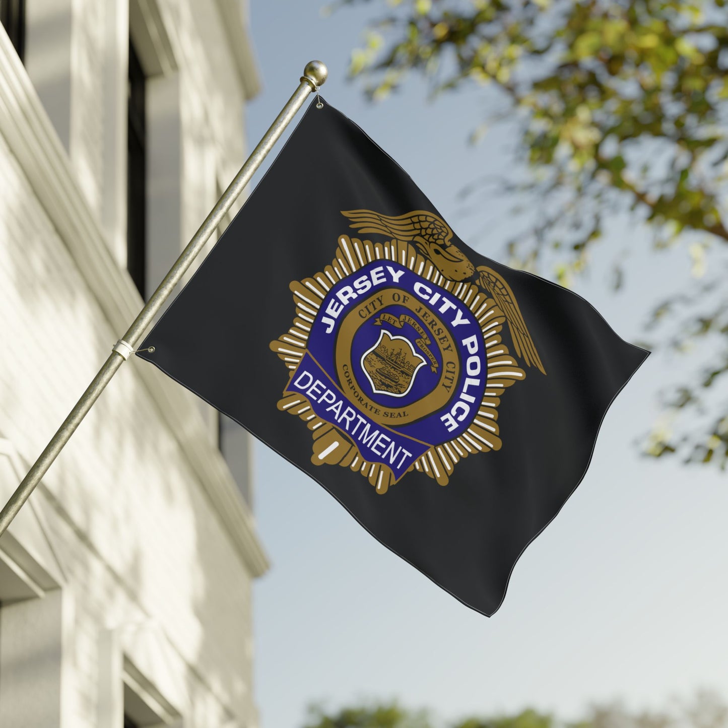 Jersey City Police Department Double-Sided Flag