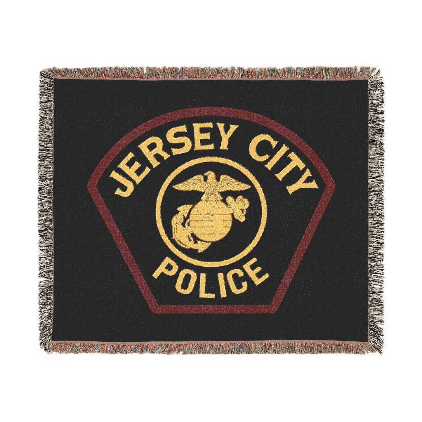 Jersey City Police Marine Woven Blanket