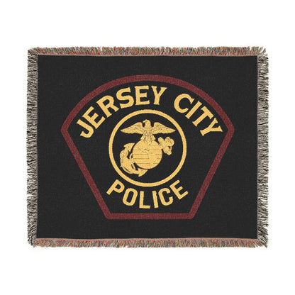 Jersey City Police Marine Woven Blanket