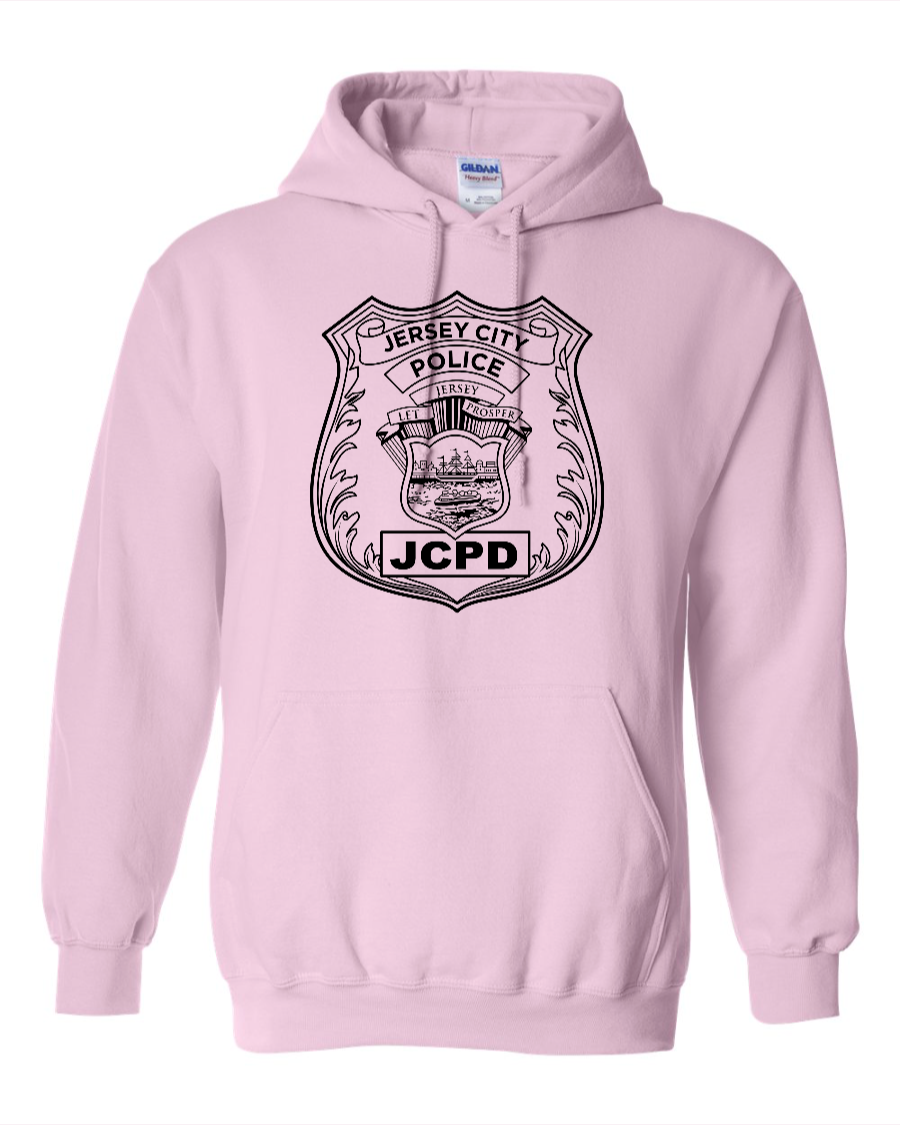 JERSEY CITY POLICE BADGE HOODED SWEATSHIRT