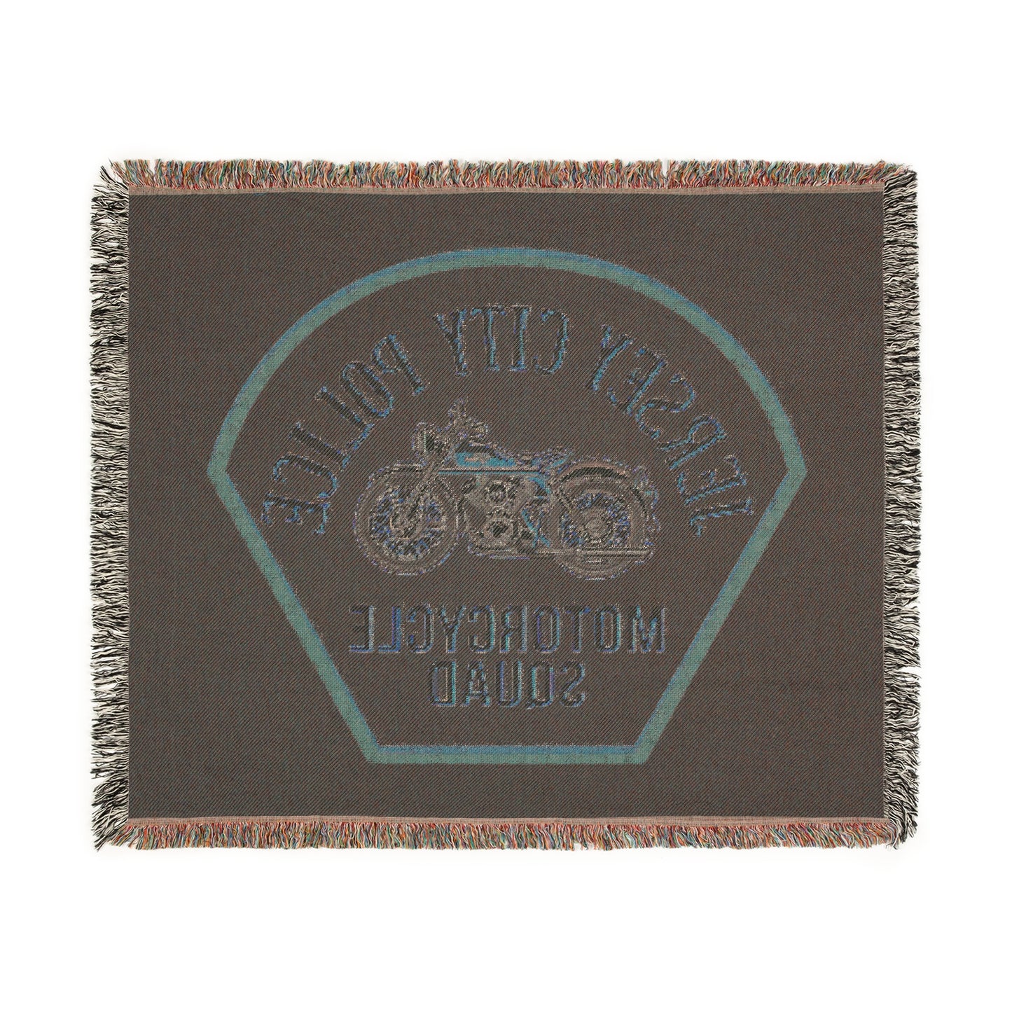 Jersey City Police Motorcycle Squad Woven Blanket